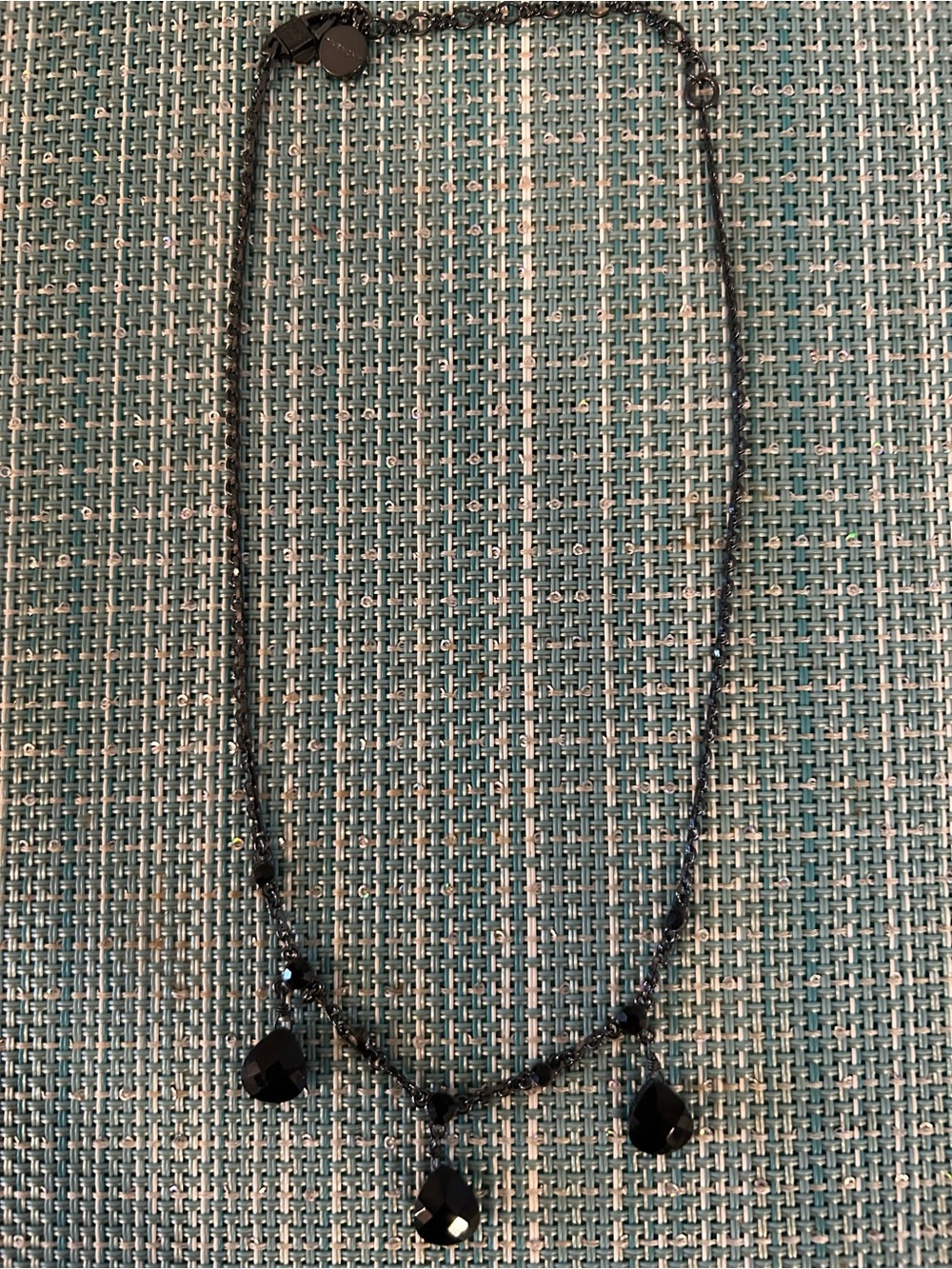Givenchy Vintage Black Crystal Necklace